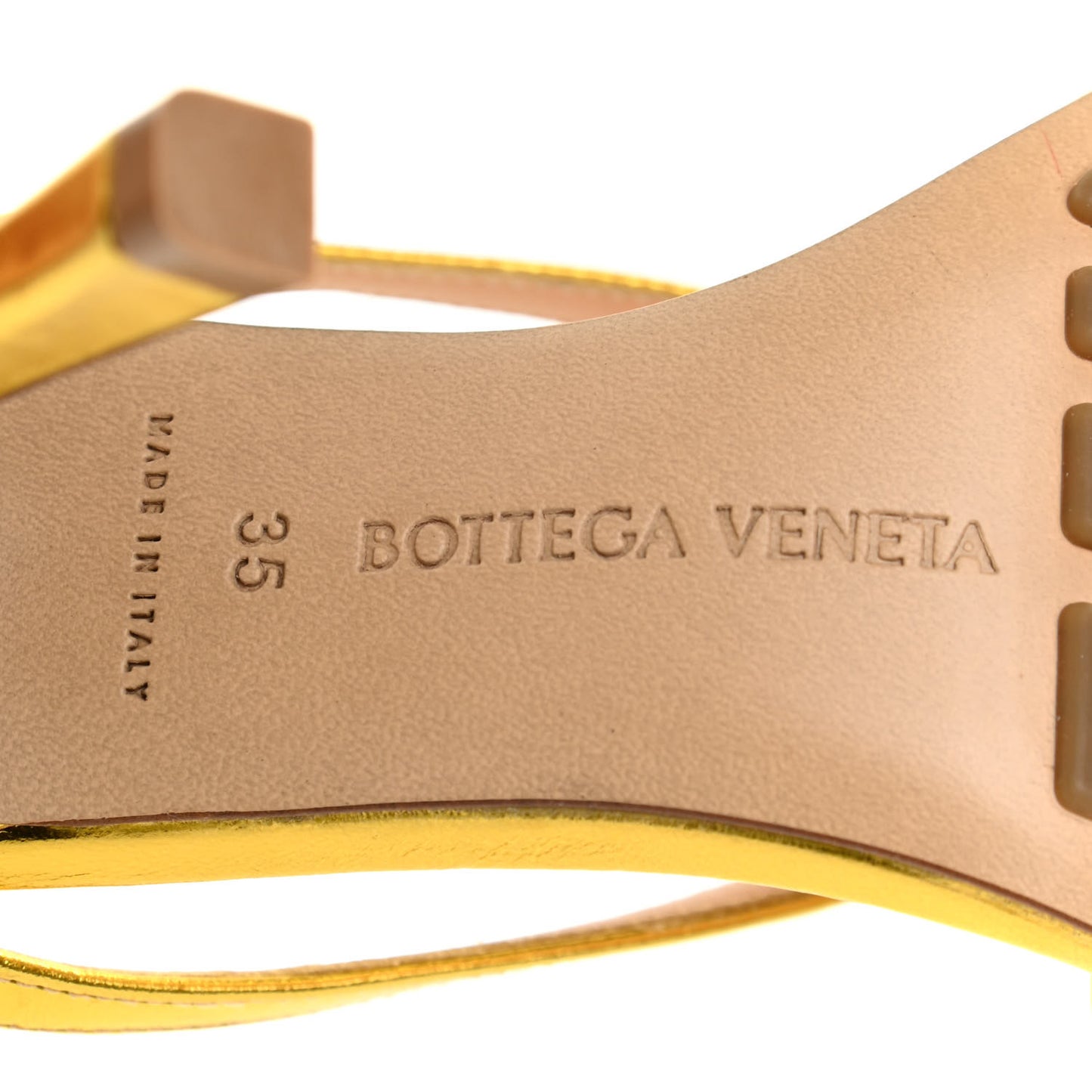 Lambskin Stretch Multi Strap 90mm Sandals 35 Gold