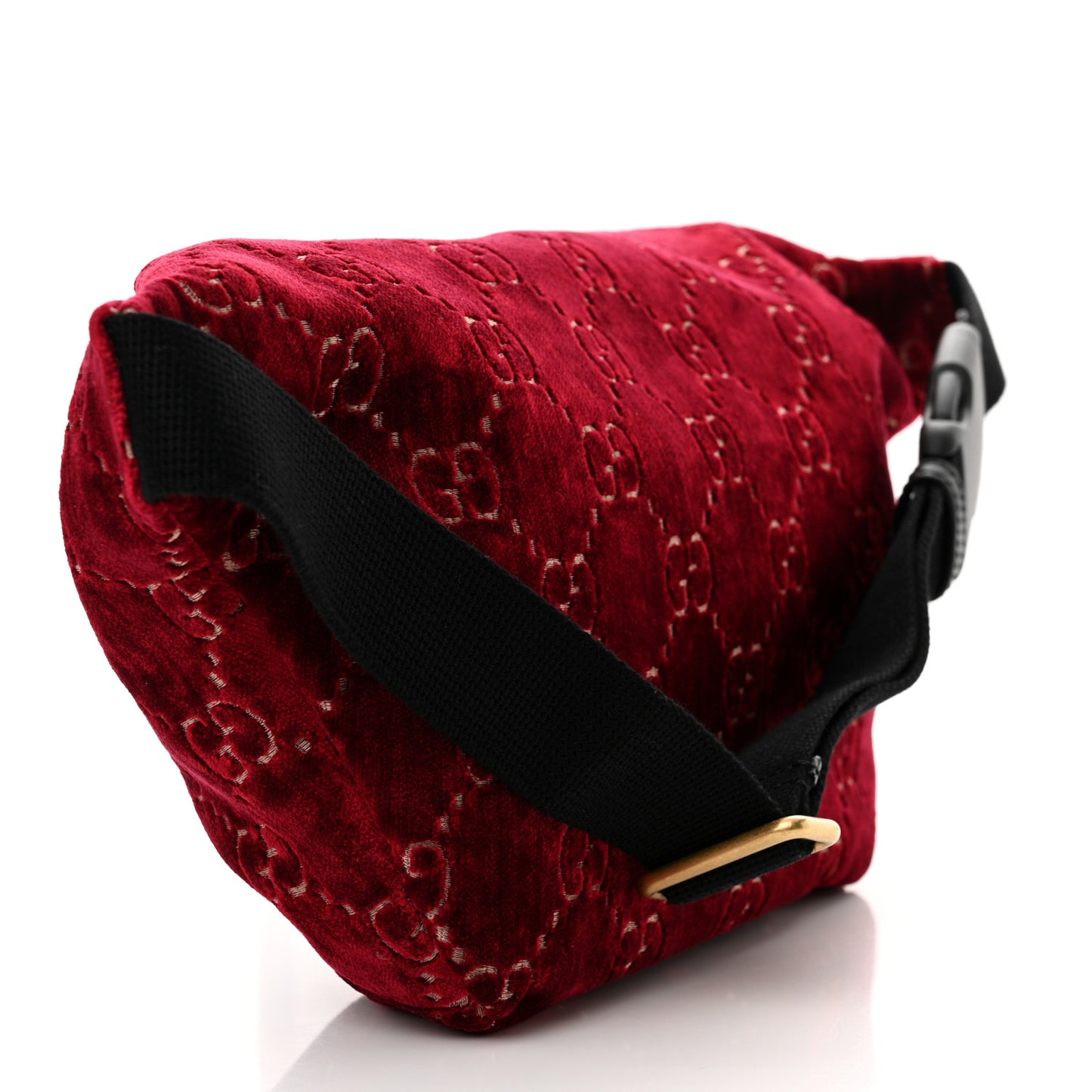 GG Monogram Velvet Belt Bag Red Cipria
