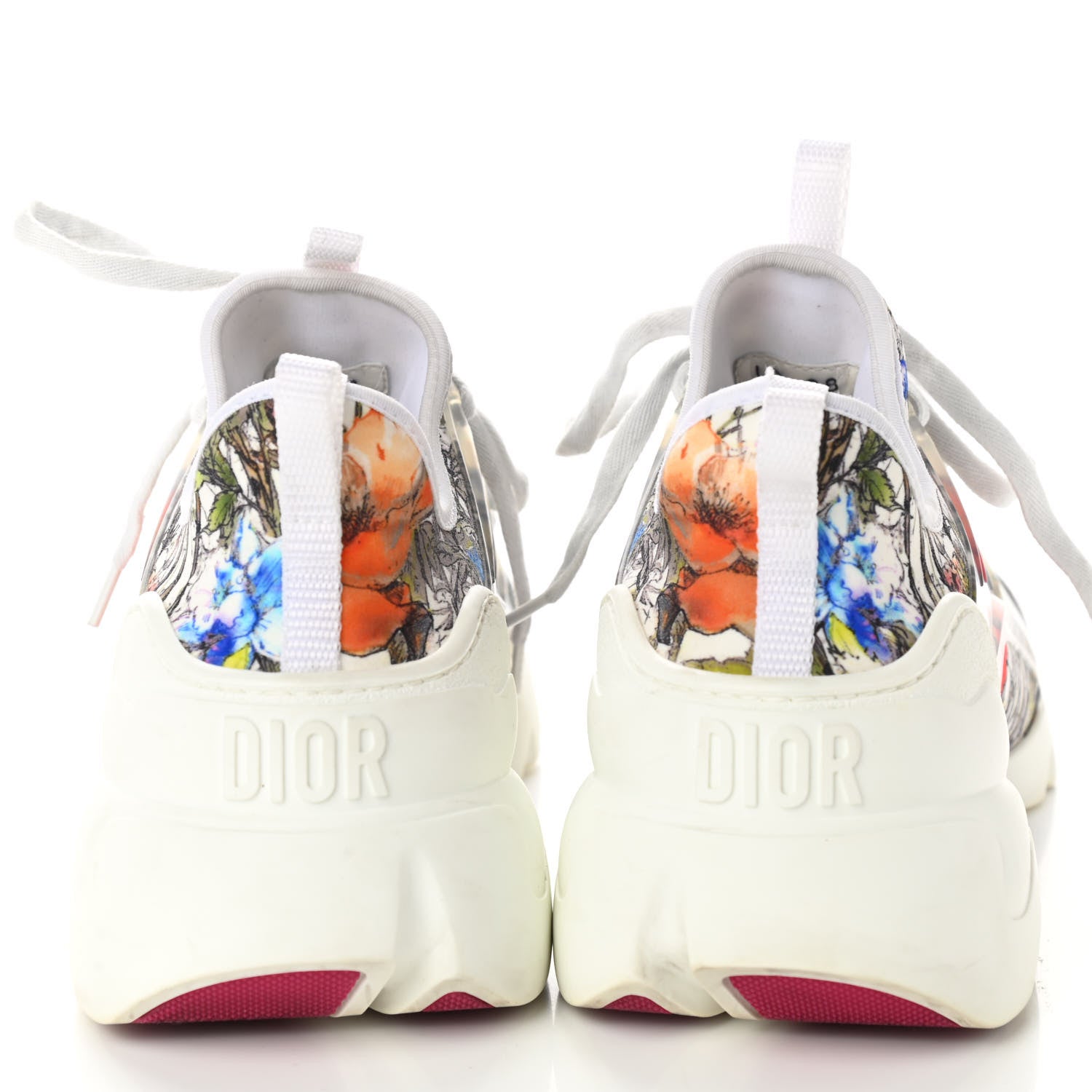 Christian Dior Neoprene Rubber Champetre Print Womens D-Connect Sneakers 38 White Multicolor 9 of 13