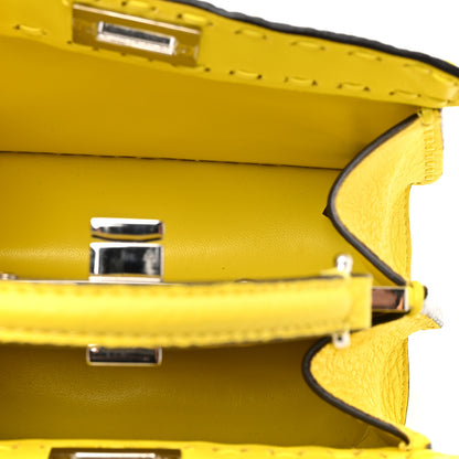 Fendi Cuoio Roma Sellerissima Petite Peekaboo I SEE U Satchel Pomelo 5 of 9