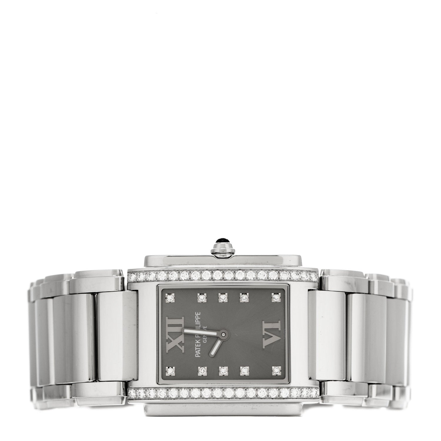Patek Philippe Stainless Steel Diamond 25mm Twenty-4 Quartz Watch Eternal Gray 4910/010 2 of 4