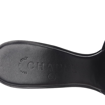Chanel Nylon Travel Ligne CC Mules 37 Black 8 of 11