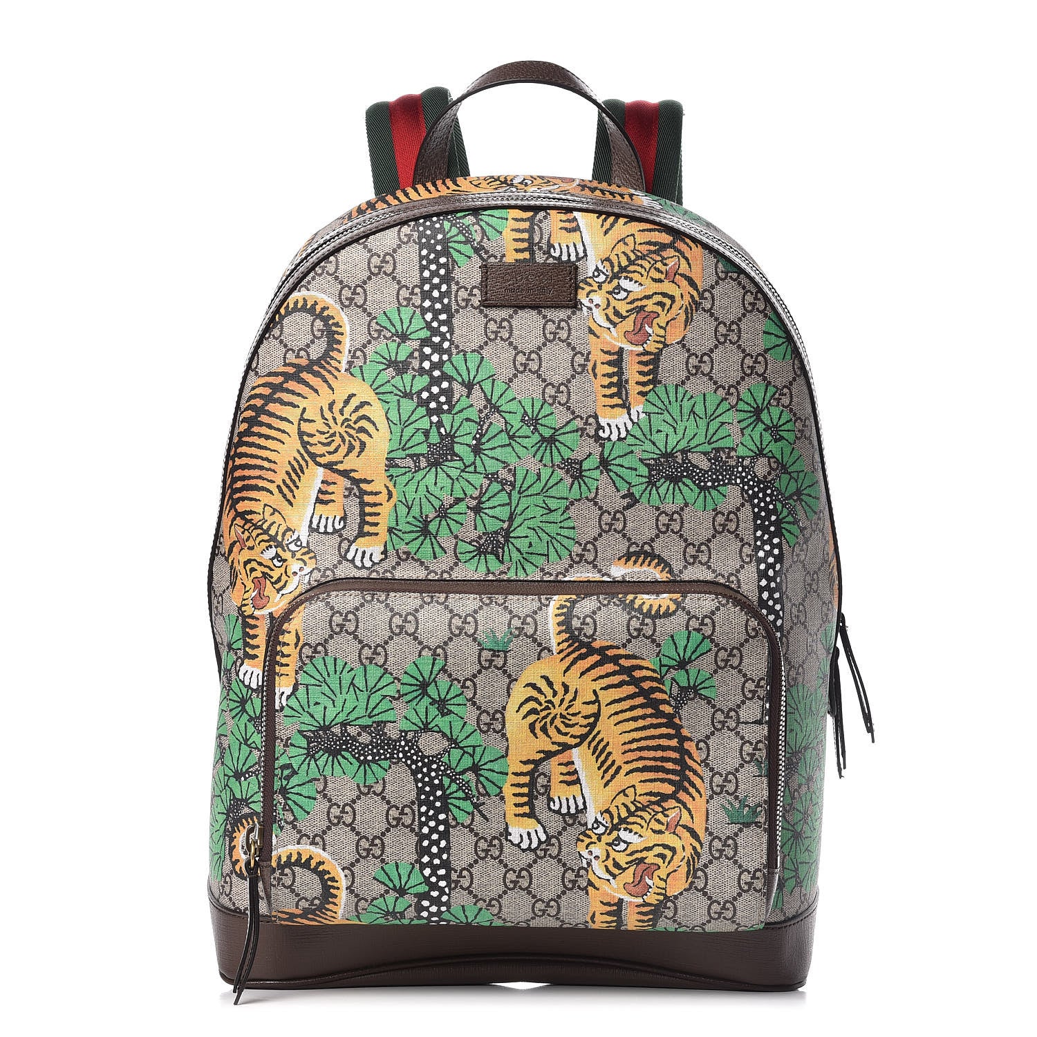 Gucci GG Supreme Monogram Bengal Web Day Backpack Beige Yard 1 of 9