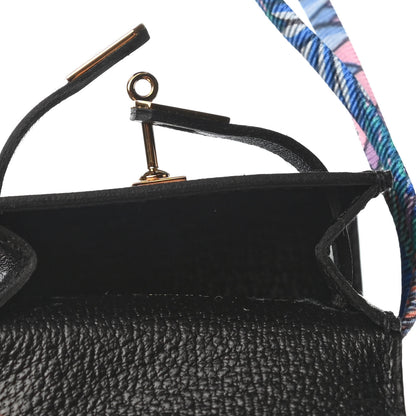 Hermes Tadelakt Mini Kelly Twilly Bag Charm Black 3 of 3