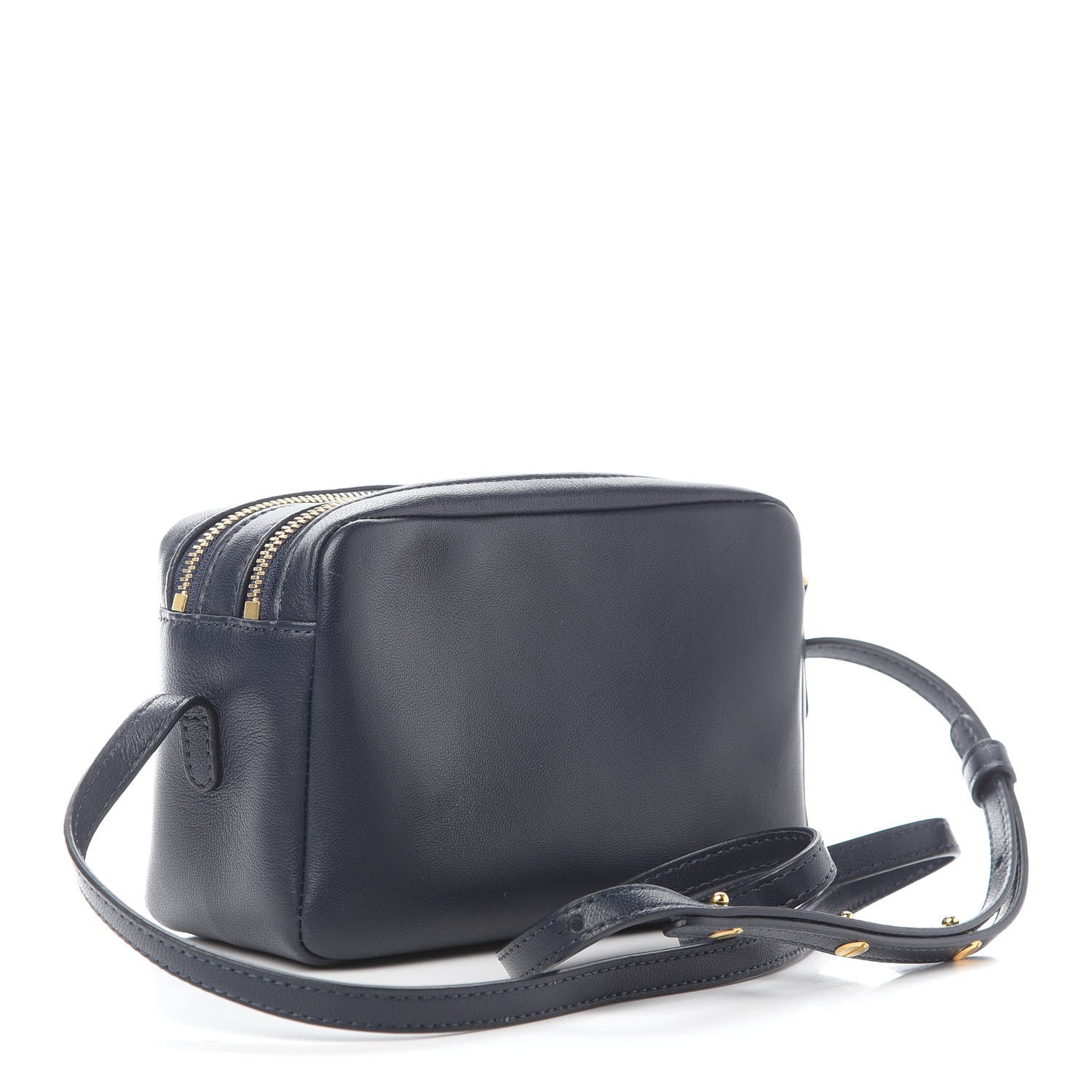 Mansur Gavriel Lambskin Floral Double Zip Crossbody Blue White 3 of 9