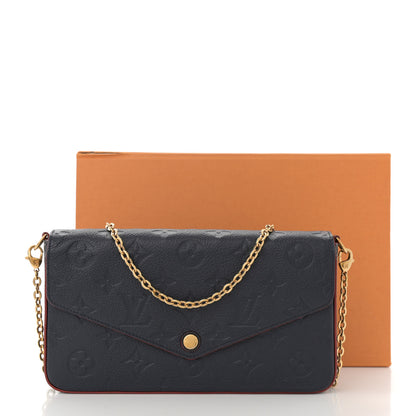 Louis Vuitton Empreinte Pochette Felicie Chain Wallet Marine Rouge 10 of 10