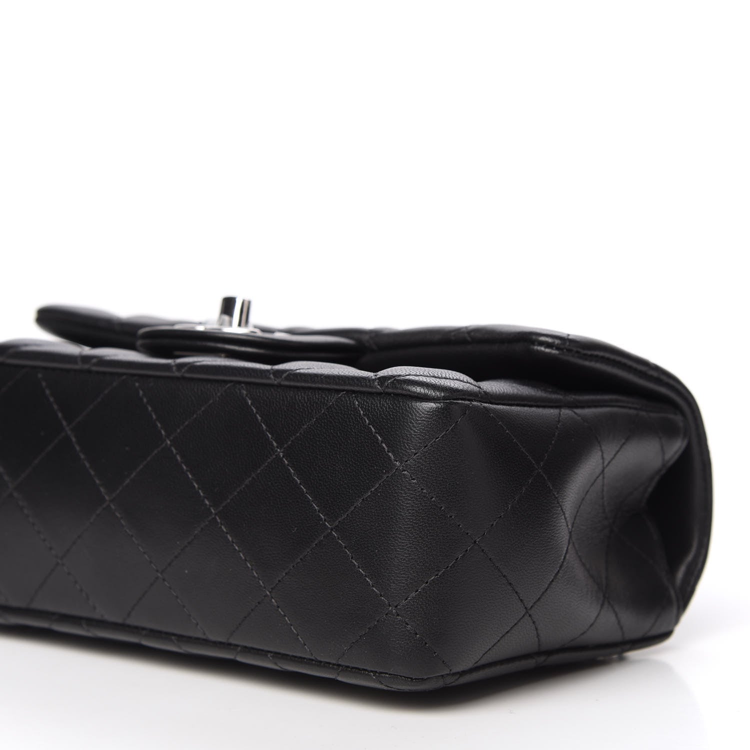 Chanel Lambskin Quilted Mini Rectangular Flap Black 10 of 12