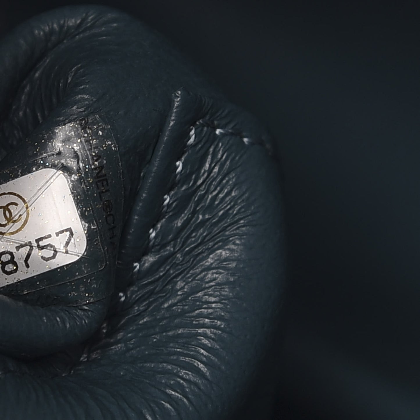 Caviar Lizard Quilted Small Coco Handle Flap Blue