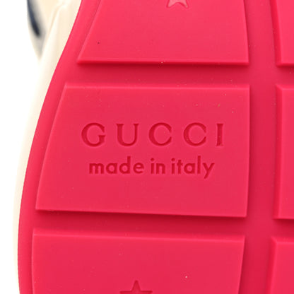 Gucci GG Supreme Monogram Mix Monogram Mens Rhyton Sneakers 8.5 London Blue Beige Sun Yellow 7 of 11