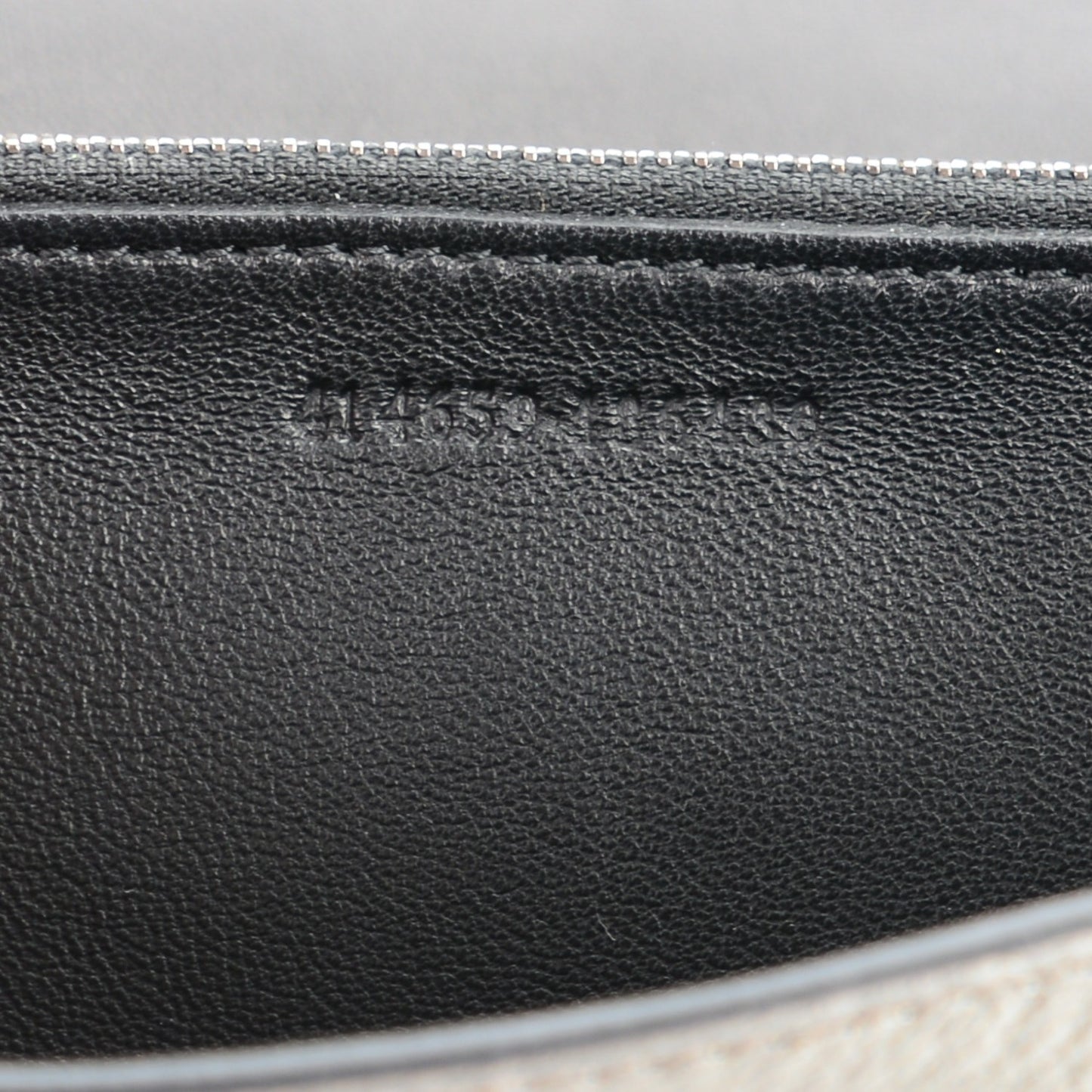 Metallic Calfskin Skull Wallet on Chain Black Pearl