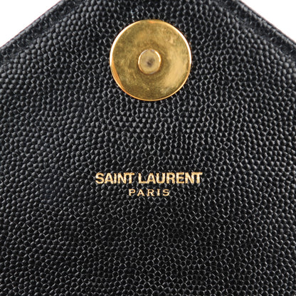 Saint Laurent Grain De Poudre Matelasse Chevron Large Monogram Satchel Black 7 of 8