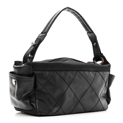 Chanel Coated Canvas Paris Biarritz Hobo Black 3 of 12