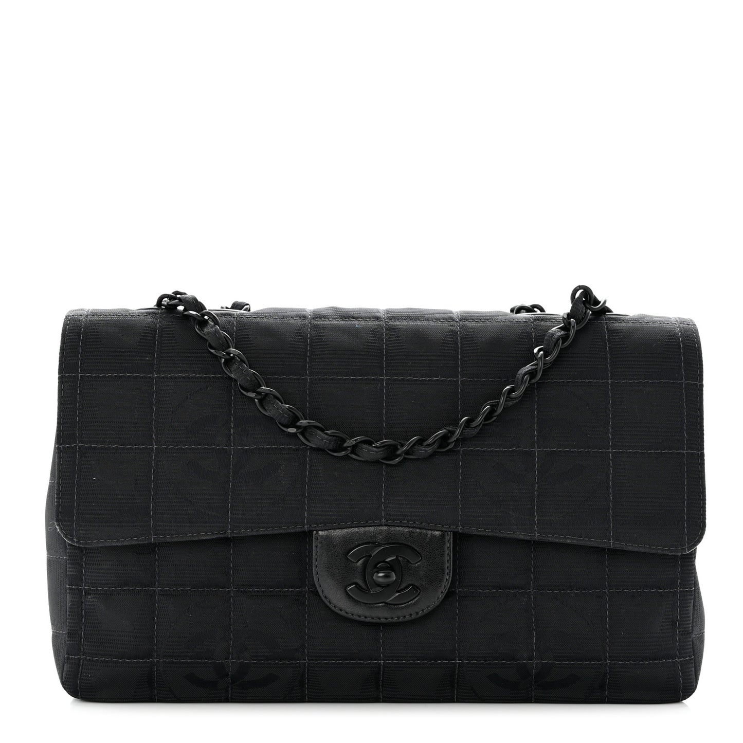 Nylon Medium Travel Flap Black