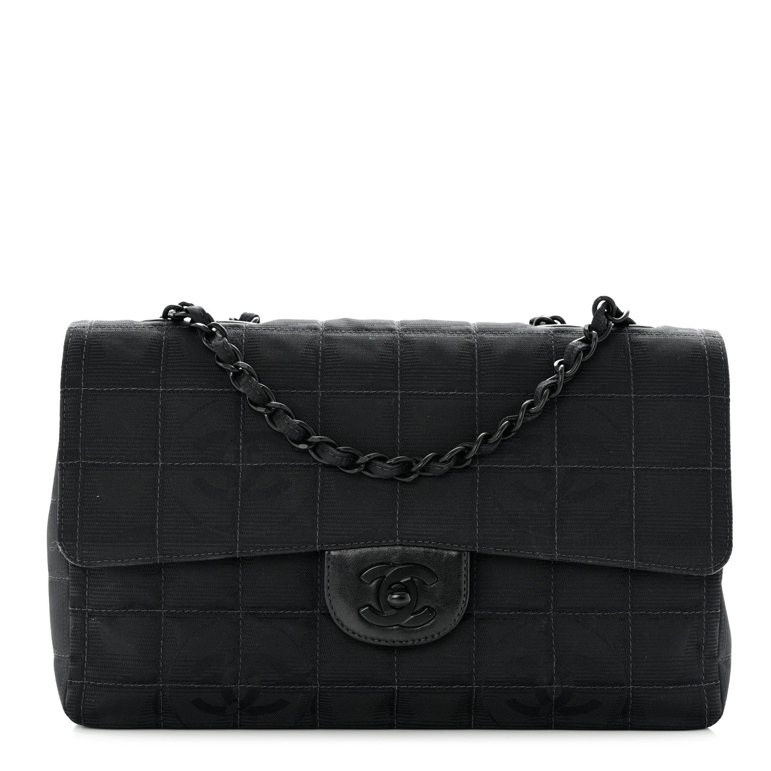 Chanel Nylon Medium Travel Flap Black 1 of 9