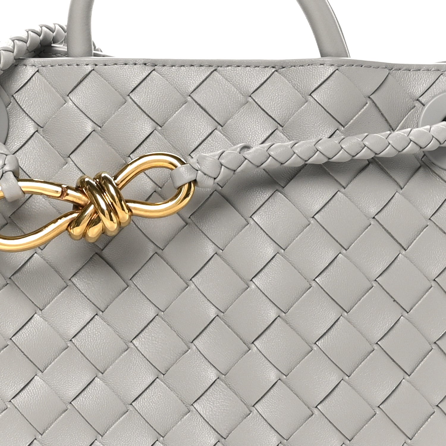 Bottega Veneta Nappa Intrecciato Small Andiamo Shoulder Bag Sterling 7 of 9