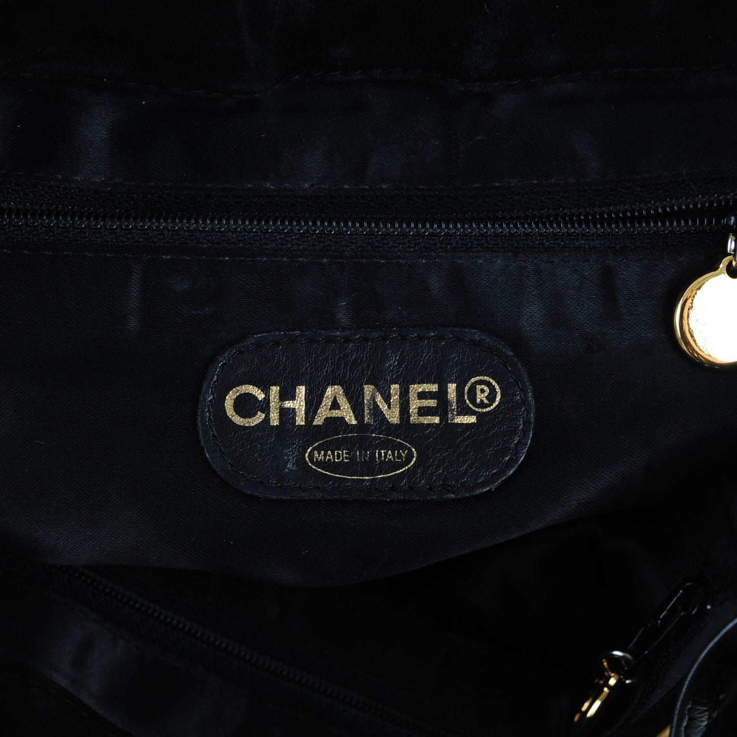 Chanel Suede Quilted Drawstring Backpack Black 7 of 11