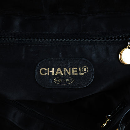 Chanel Suede Quilted Drawstring Backpack Black 7 of 11