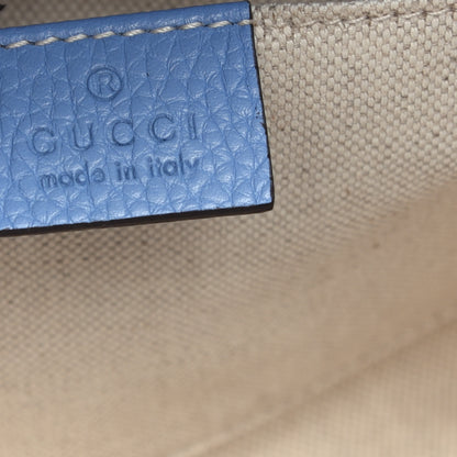 Gucci Calfskin Mini GG Marmont Top Handle Bag Clear Sky Blue 6 of 10