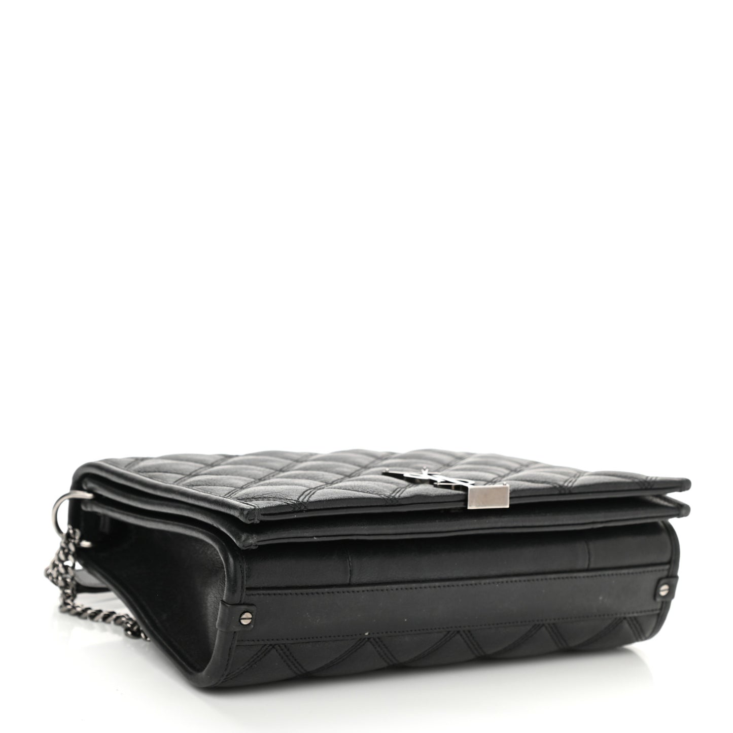Lambskin Quilted Mini Becky Chain Bag Black