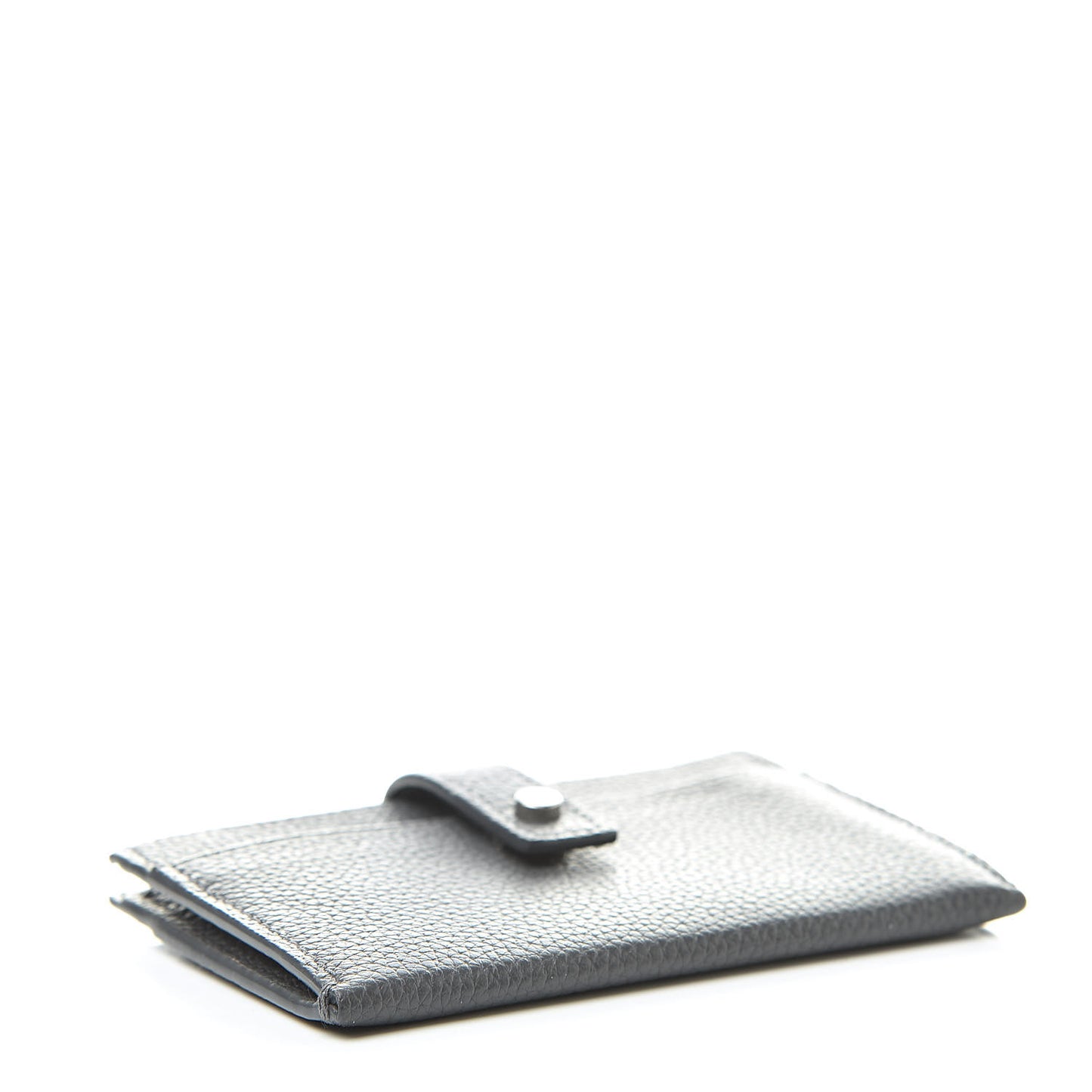 Grained Calfskin Sac De Jour Souple Card Case Grey