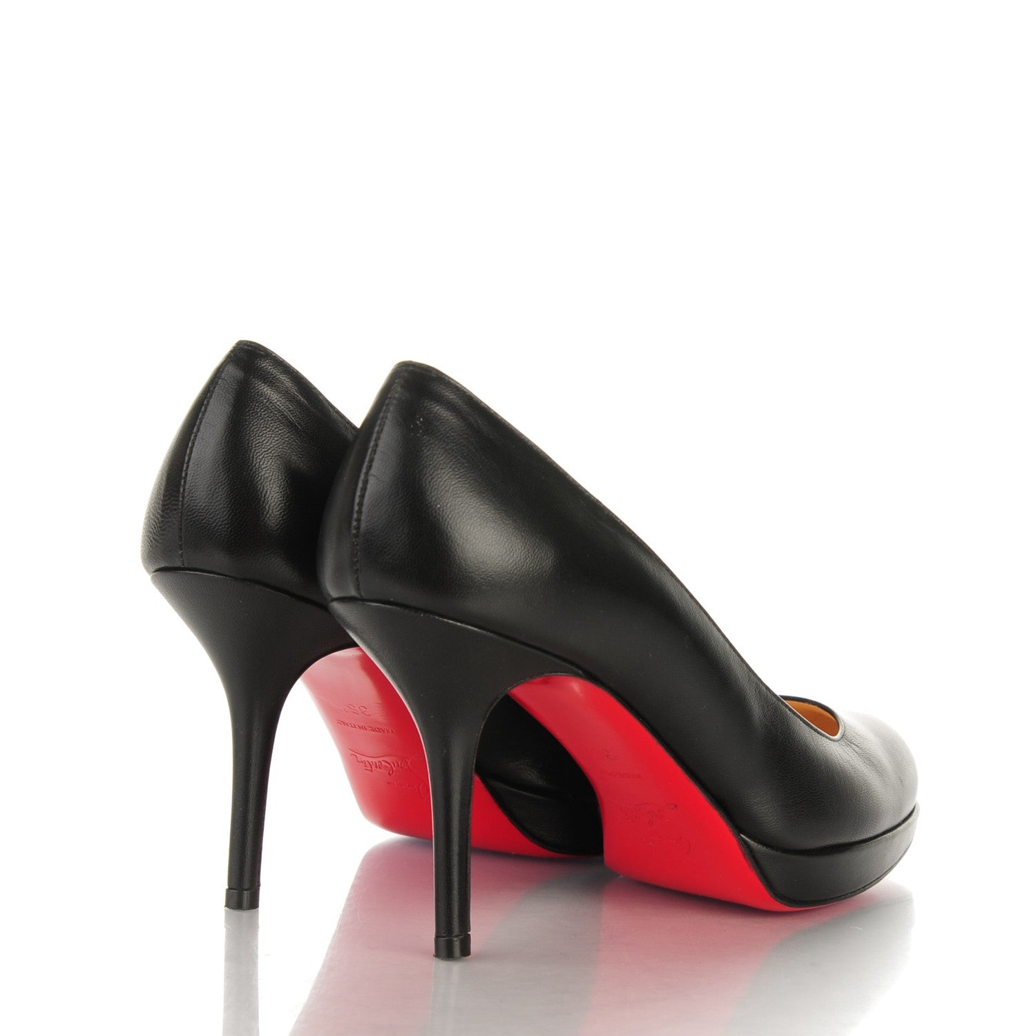 Christian Louboutin Kid Leather Simple 70 Platform Pumps 36.5 Black 4 of 7