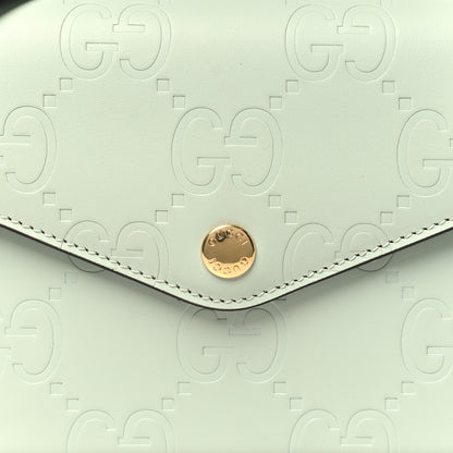 Gucci Calfskin GG Super Mini Shoulder Bag Pale Green 8 of 11