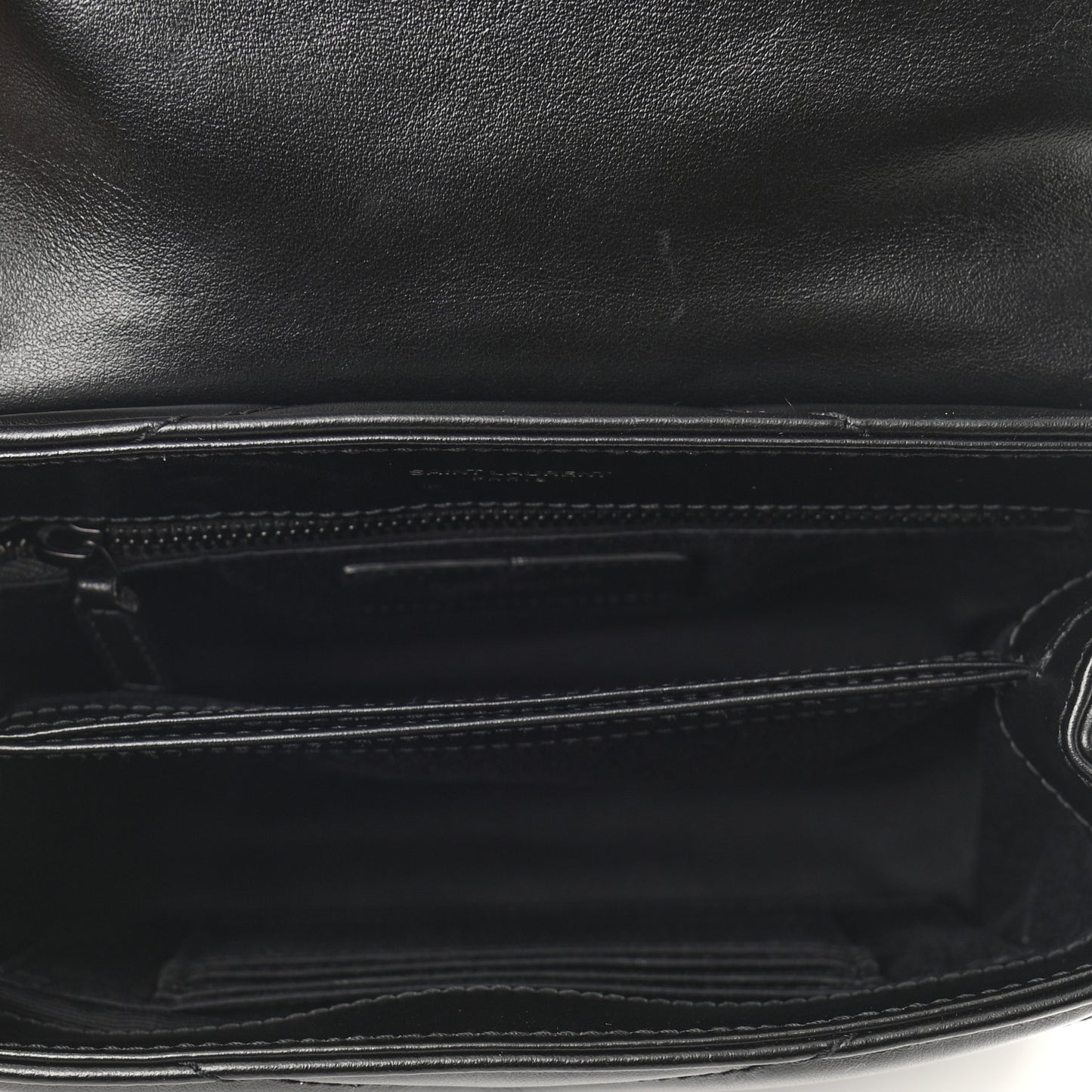 Calfskin Y Quilted Monogram Toy Loulou Crossbody Bag Black