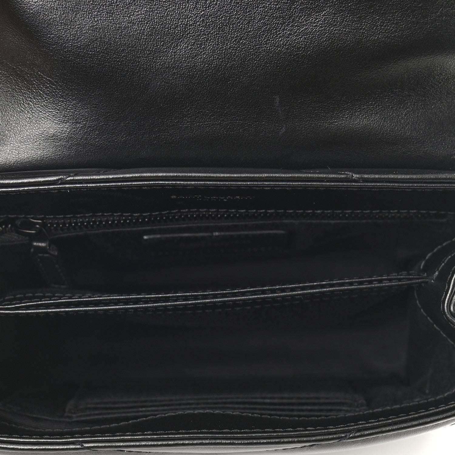 Saint Laurent Calfskin Y Quilted Monogram Toy Loulou Crossbody Bag Black 4 of 9