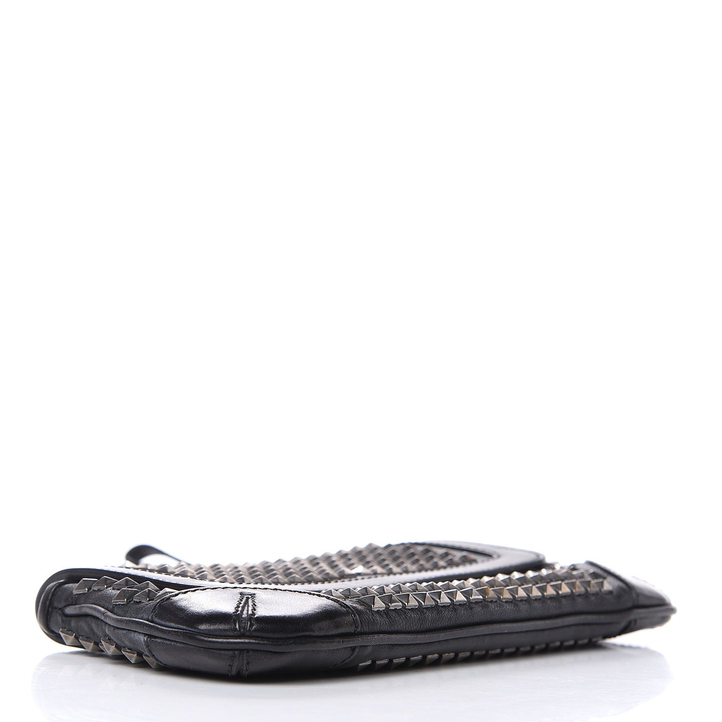 Prorsum Lambskin Studded Wristlet Clutch Black