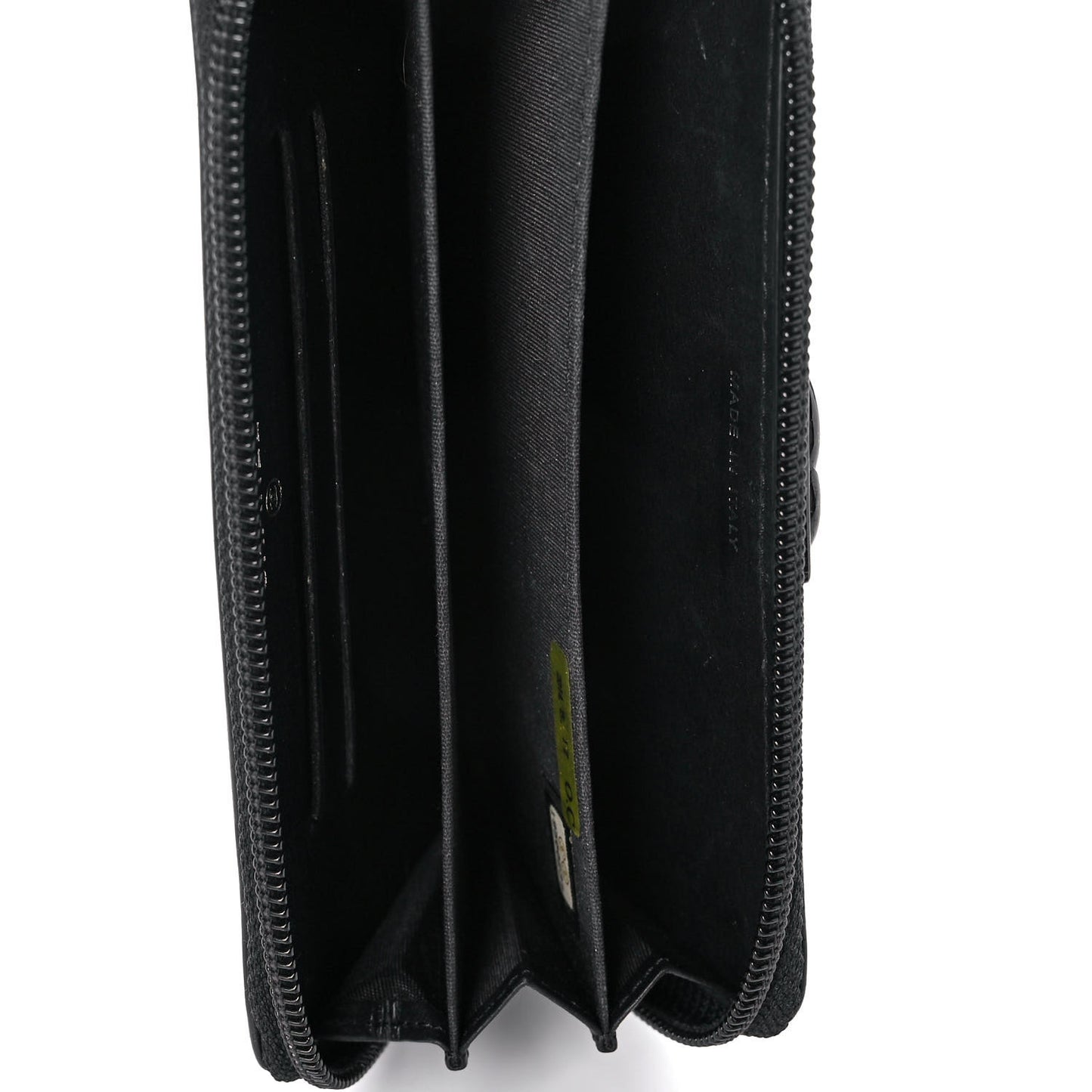Lambskin Quilted Small Boy Zip Around Wallet Black