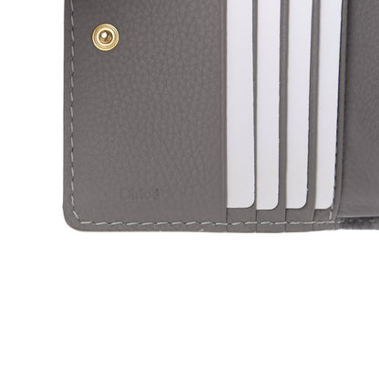 Chloe Grained Calfskin Marcie Square Wallet Cashmere Grey 5 of 5
