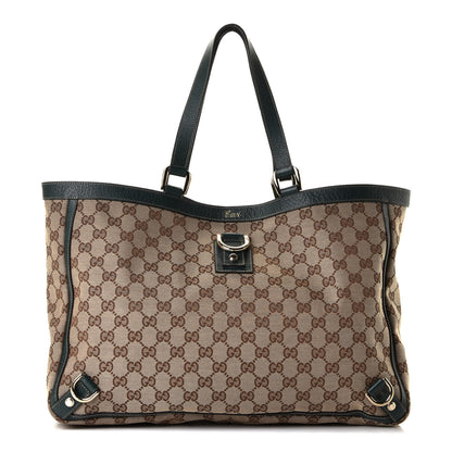 Gucci Monogram Large Abbey Tote Green 1 of 8