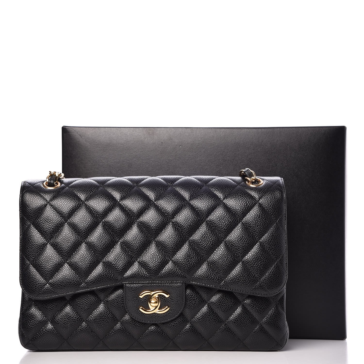 Chanel Caviar Quilted Jumbo Double Flap Black 8 of 8