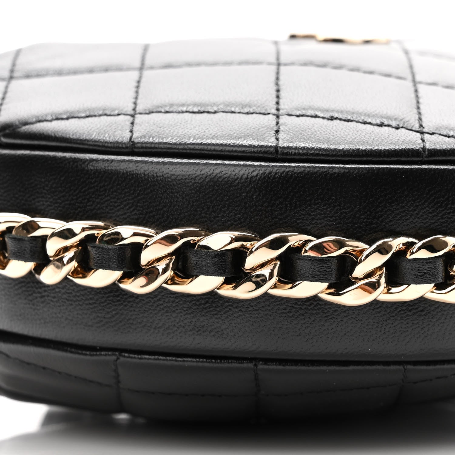 Chanel Quilted Chain Around Pouch Black 9 of 10