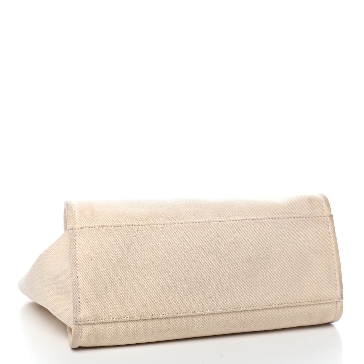 Chanel Canvas Pearl Medium Deauville Tote Ecru Beige 4 of 12