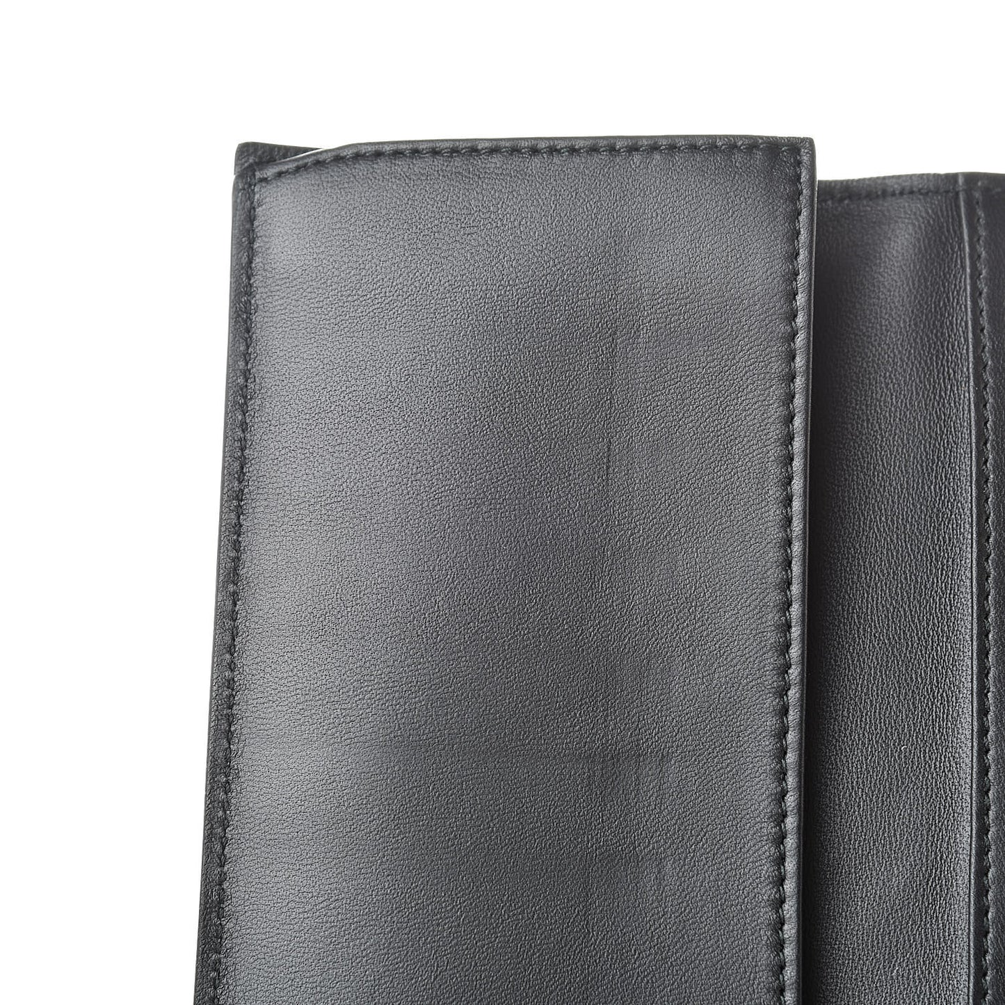 Metallic Calfskin Skull Continental Wallet Antique Gold