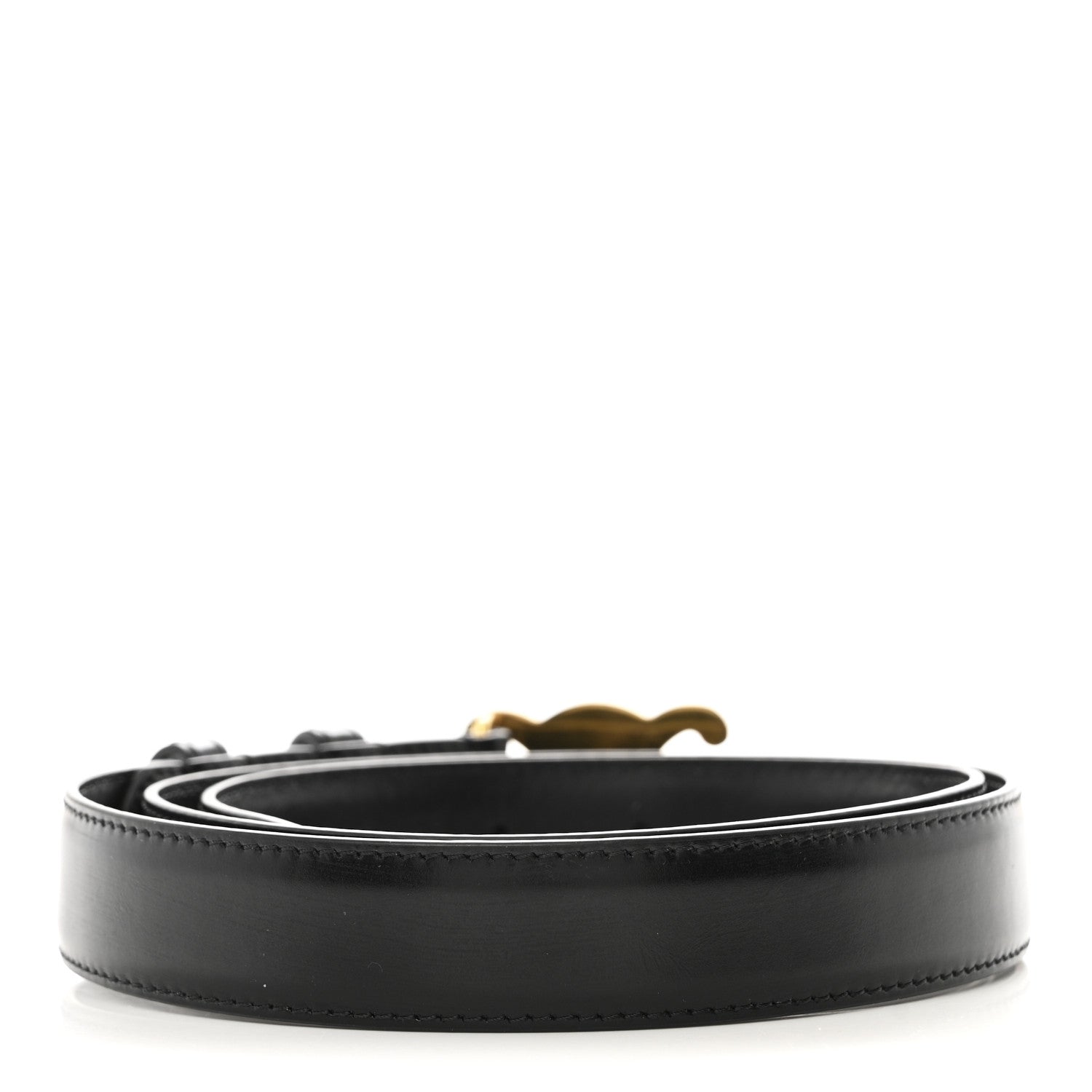 Celine Box Calfskin Medium 25mm Triomphe Belt 85 34 Black 2 of 6