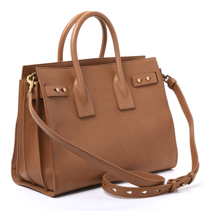 Saint Laurent Smooth Calfskin Small Supple Sac De Jour Tan 2 of 11