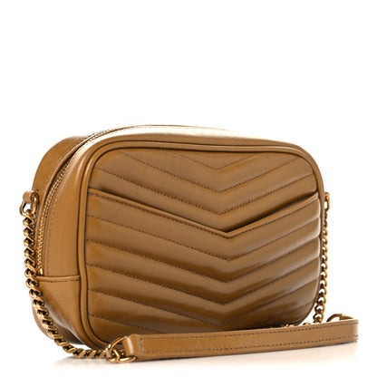 Saint Laurent Calfskin Matelasse Monogram Mini Lou Camera Bag Tabac Brown 3 of 10