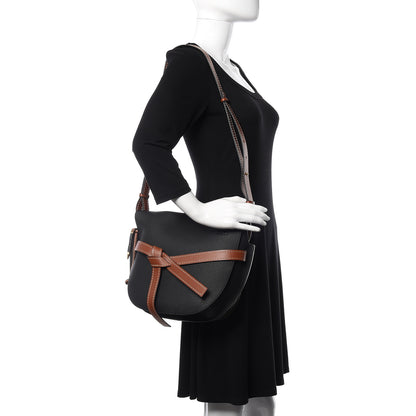 Loewe Grained Calfskin Large Gate Bag Pecan Black 2 of 9