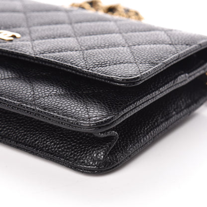 Chanel Caviar Quilted Wallet On Chain WOC Black 10 of 12