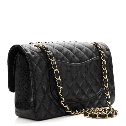 Chanel Caviar Quilted Medium Double Flap Black 3 of 10