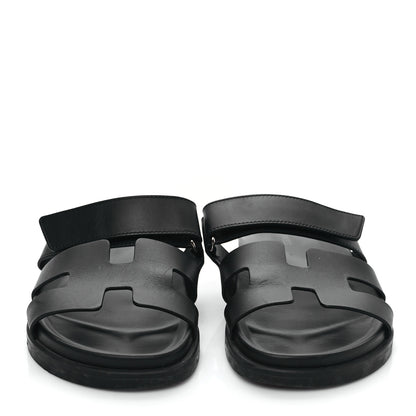 Hermes Calfskin Womens Chypre Sandals 38 Black 3 of 9
