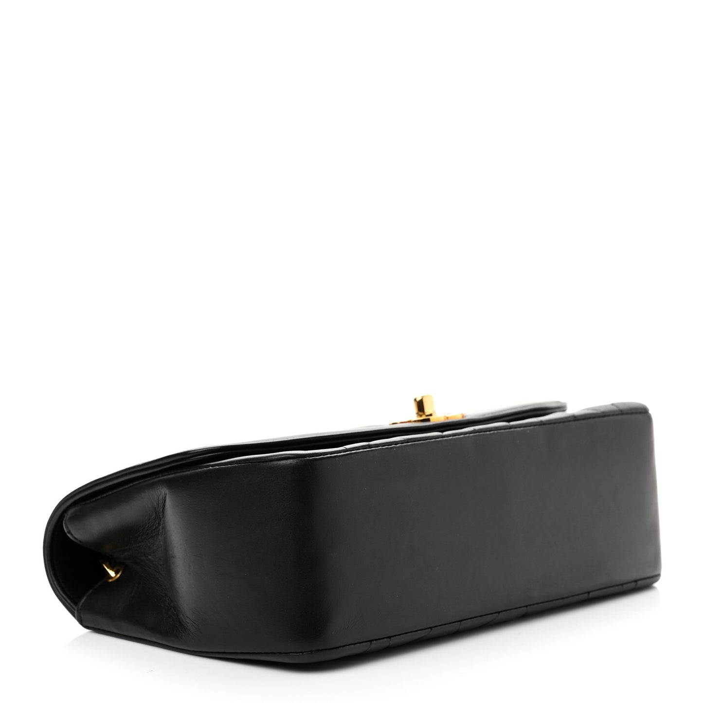 Lambskin Quilted Small Single Flap Bag Black