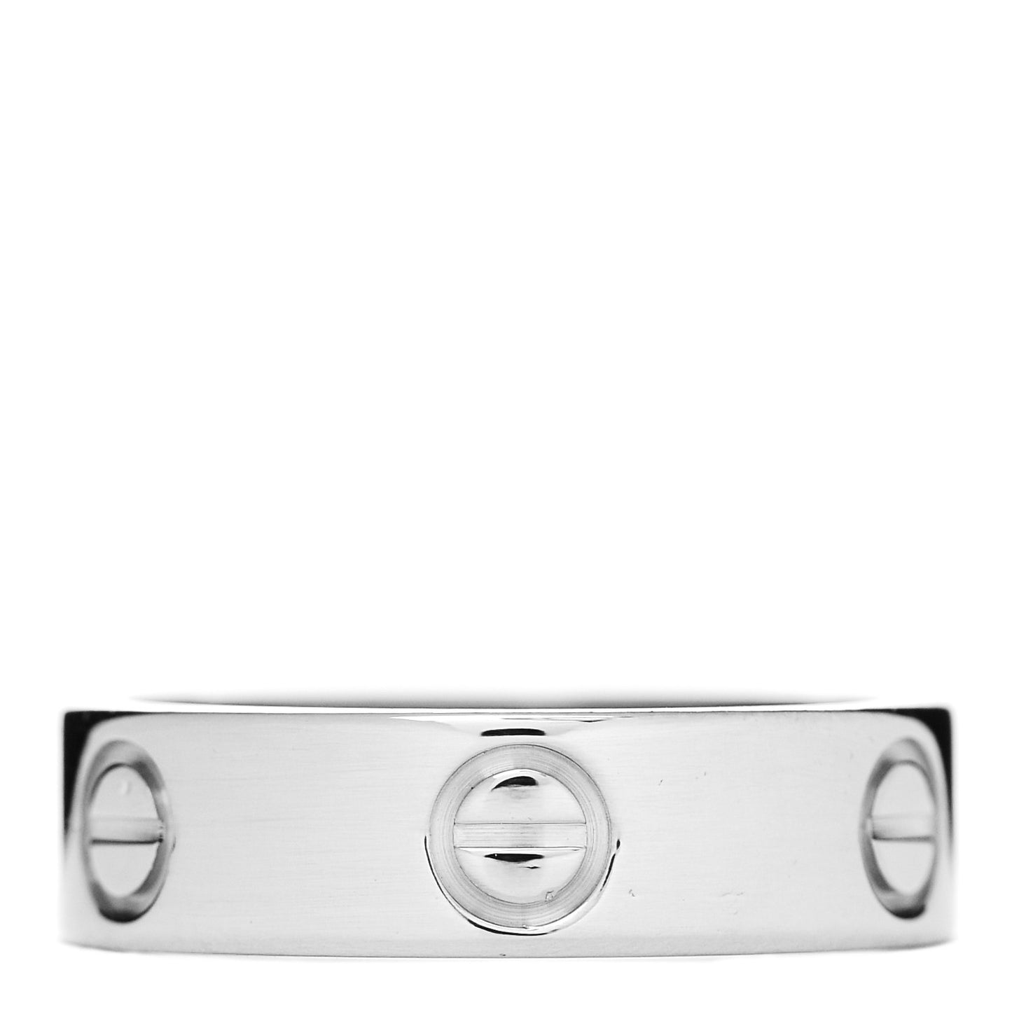 18K White Gold 5.5mm LOVE Ring 54 6.75