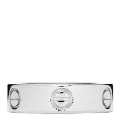 Cartier 18K White Gold 5.5mm LOVE Ring 54 6.75 3 of 4