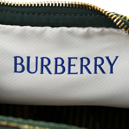 Burberry Canvas Knitted Check Mini Peg Duffle Bag Ivy 6 of 9