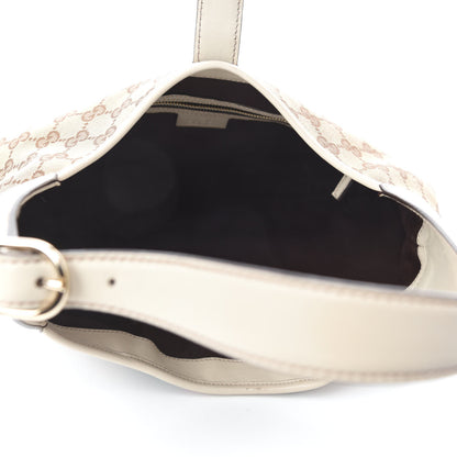 Gucci Monogram Web Jackie O Bouvier Hobo White 5 of 11