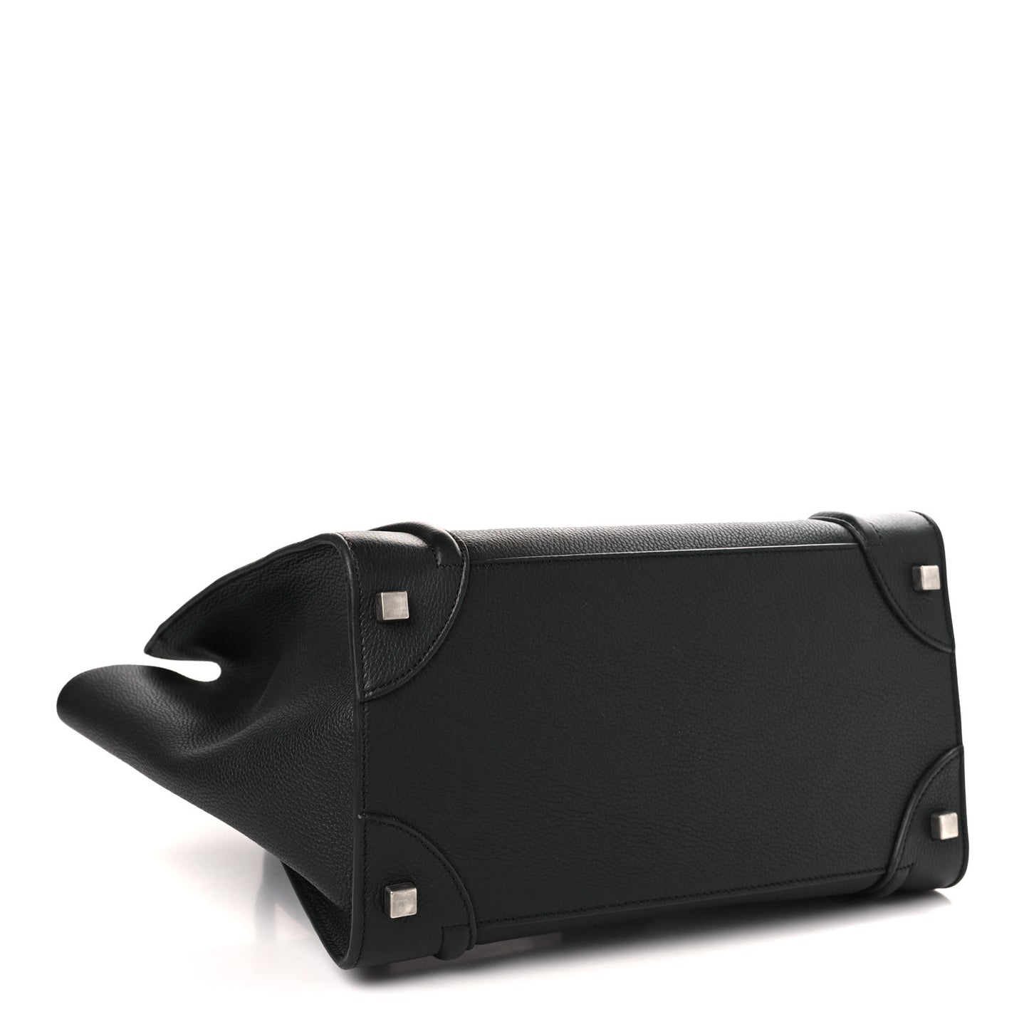 Drummed Calfskin Mini Luggage Black