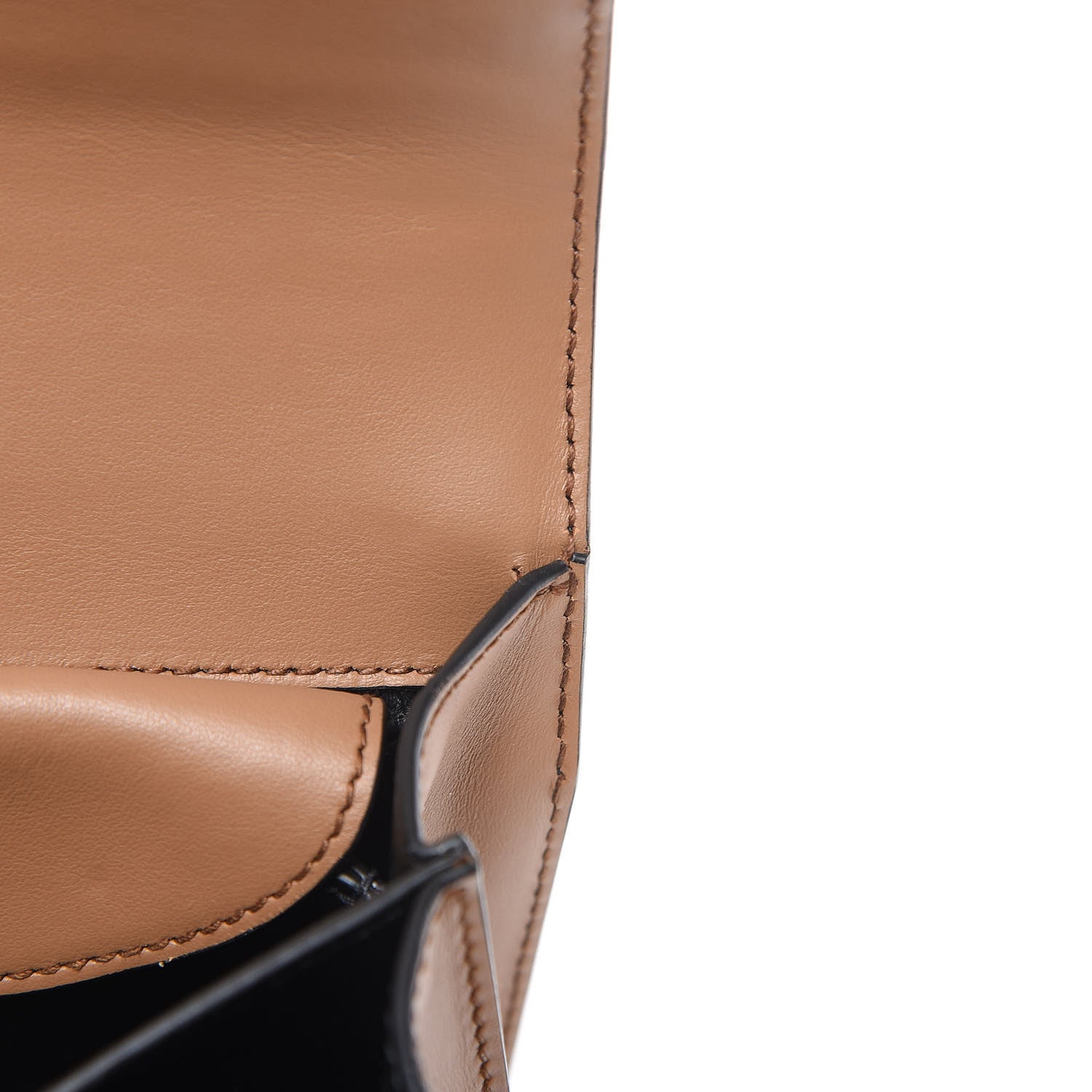 Prada City Calfskin Saffiano Cahier Bag Caramel Black 9 of 12